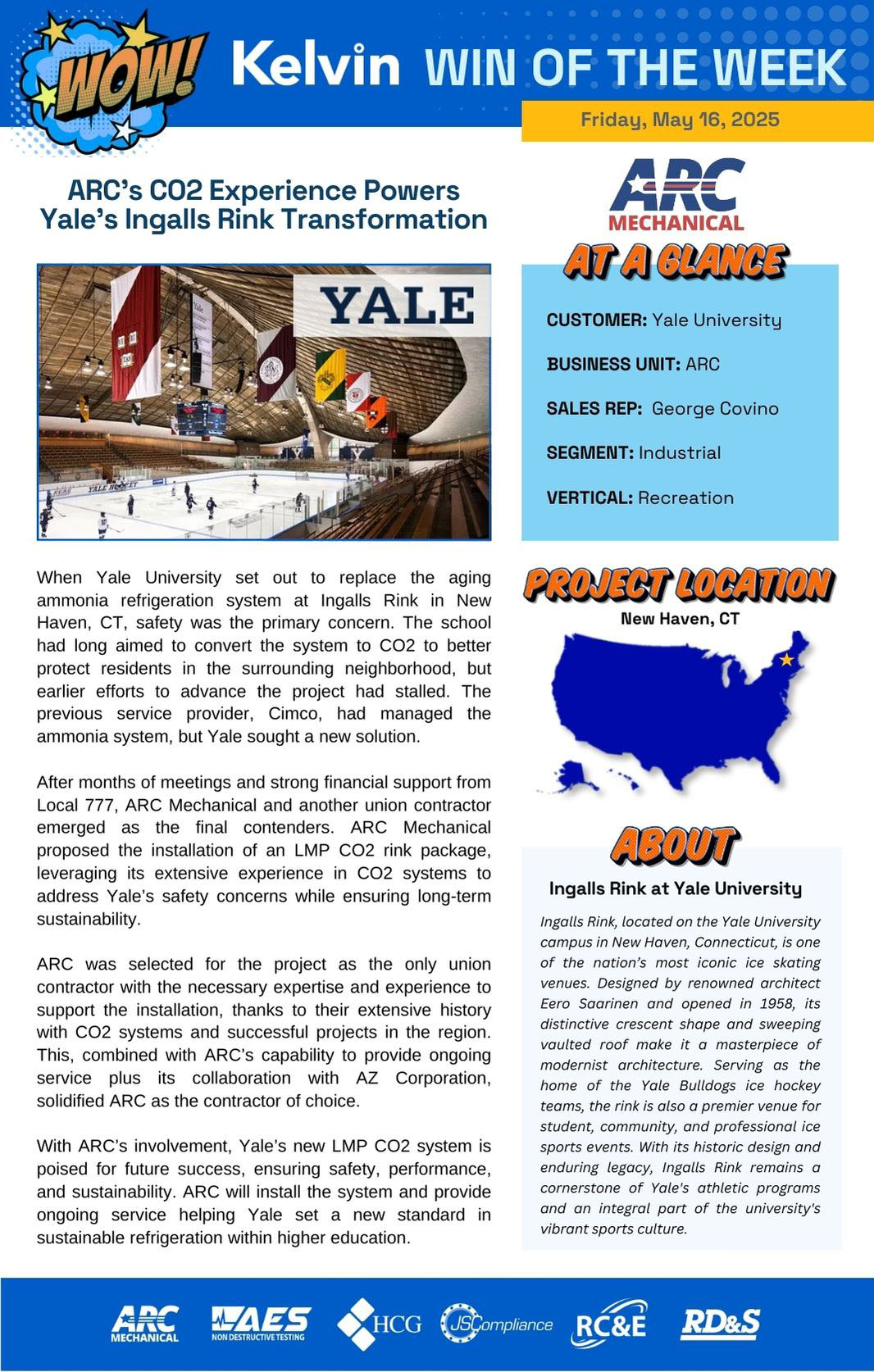 Win of the Week — ARC / Yale Ingalls Rink CO2 conversion